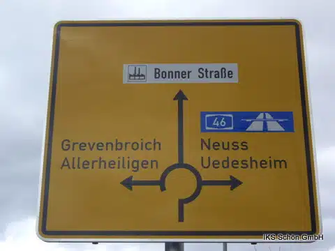 Sie finden uns nahe der Anschluss-Stelle A46, Abfahrt Neuss-Uedesheim IKS Schön - Anfahrt zur Firmenzentrale