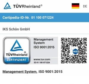 TÜV Rheinland ISO 9001:2015 TÜV Rheinland ISO 9001:2015