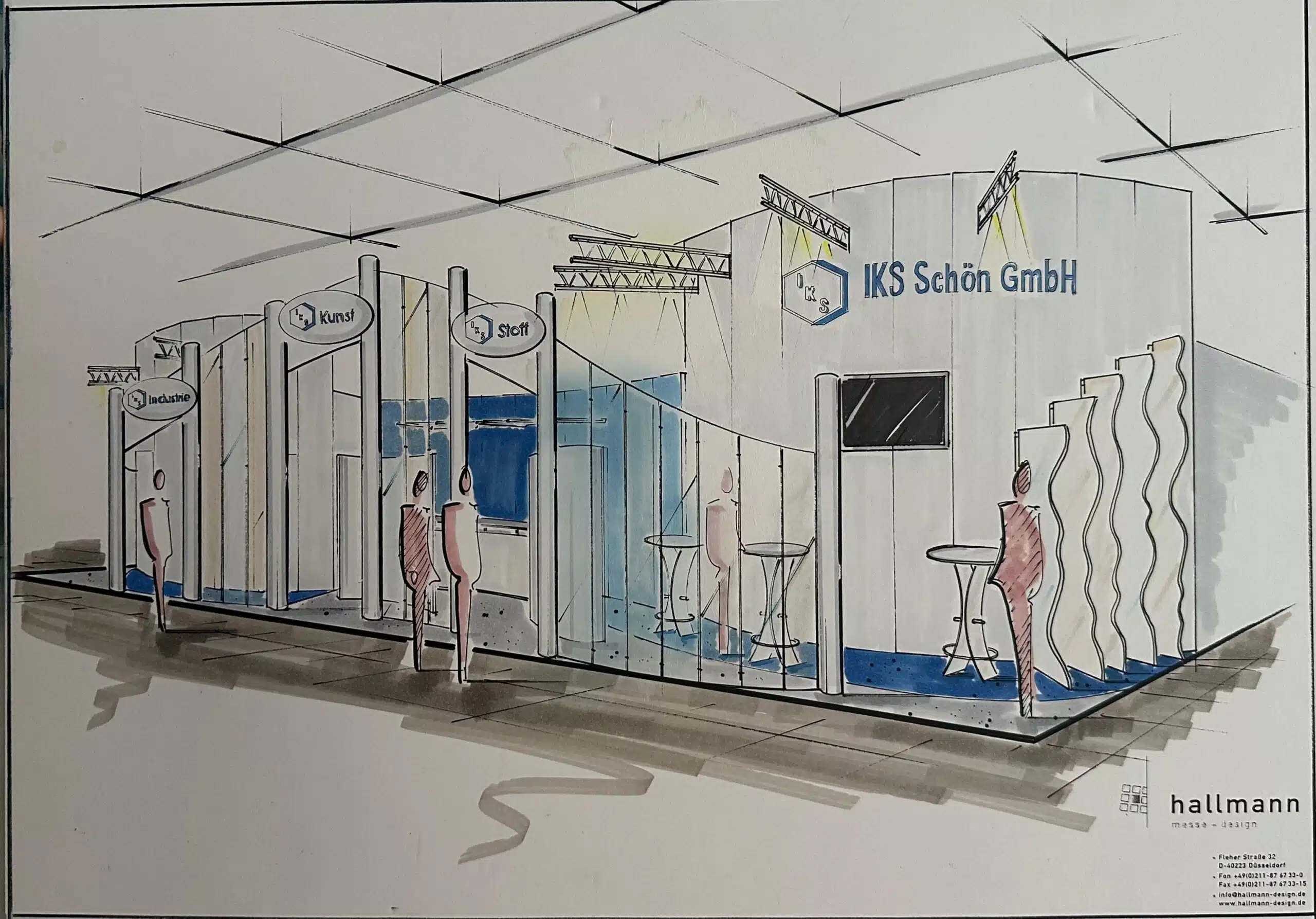 IKS Messestand Skizze 90er Jahre IKS Messestand Skizze 90er Jahre